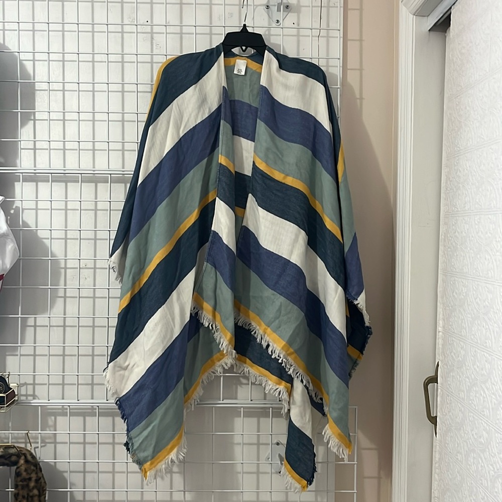 Striped poncho